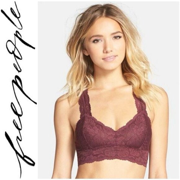 FREE People Intimately Bralette Lace Racerback sz(M) - Picture 1 of 9